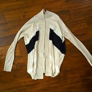 Banana Republic Cream and Black Cardigan